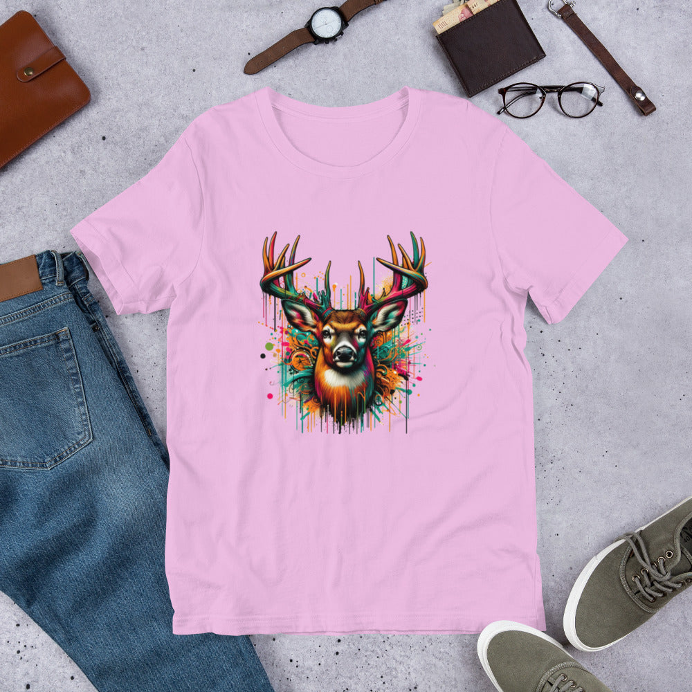 Whitetail Deer Graffiti Unisex t-shirt