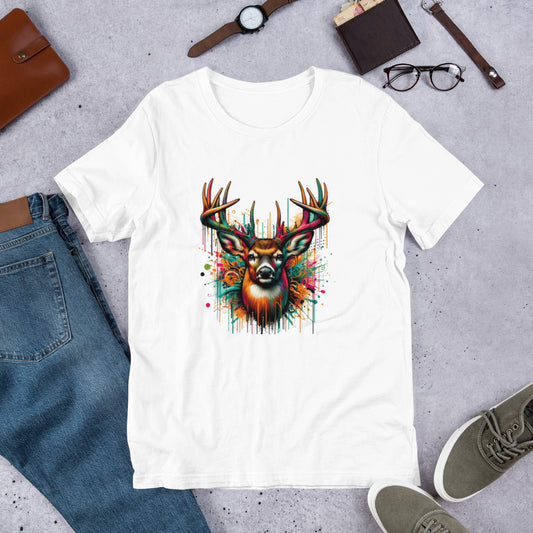 Whitetail Deer Graffiti Unisex t-shirt